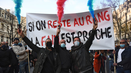 Manifestation des restaurateurs à Marseille, le 26 novembre 2020.
