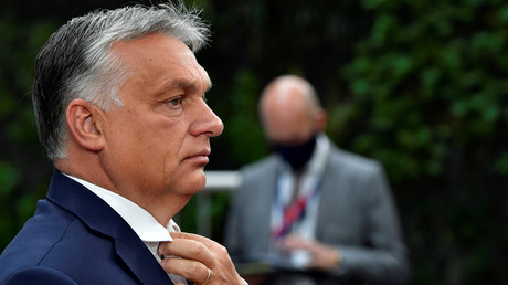 Le Premier ministre hongrois Viktor Orban lors d'un sommet de l'Union européenne à Bruxelles, le 19 juillet 2020 (image d'illustration).