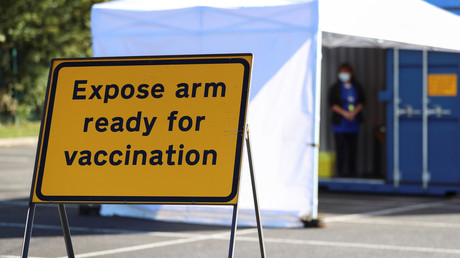 Cliché pris devant un centre de vaccination pour la grippe à Darlington, le 29 septembre 2020, au Royaume-Uni (image d'illustration).