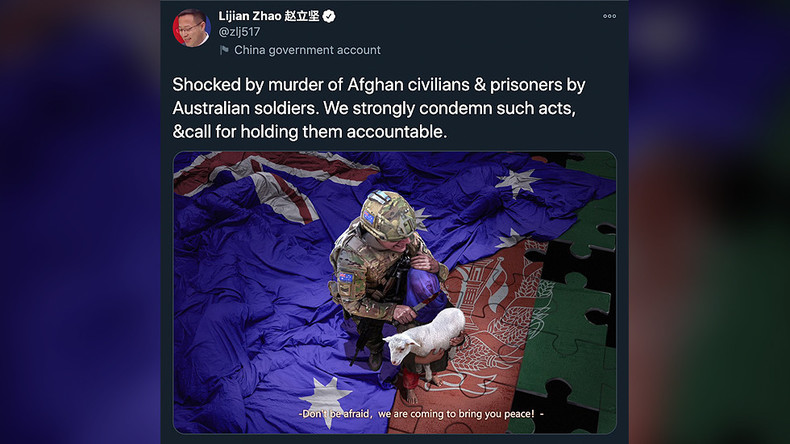 Un tweet polémique d'un responsable chinois accable l'armée australienne