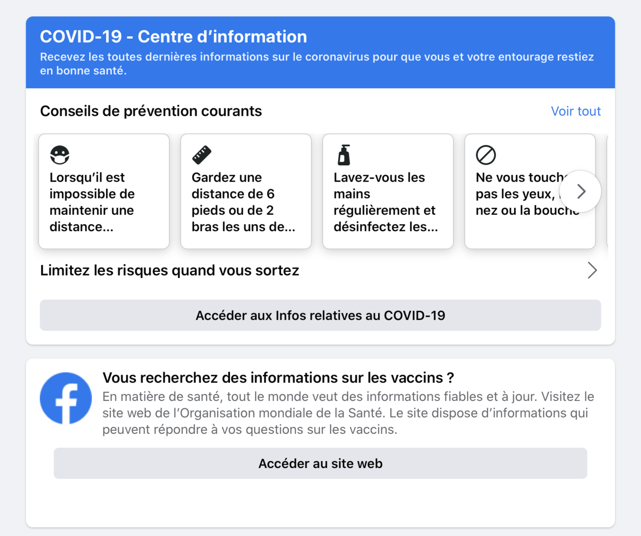Facebook va supprimer les «fausses allégations» concernant les vaccins contre le Covid-19