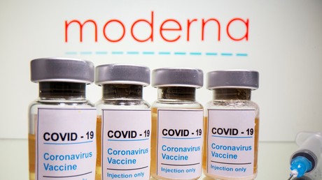 Des flacons du vaccin contre le coronavirus de Moderna (image d'illustration).