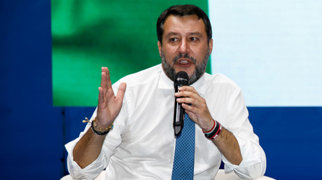 Matteo Salvini le 2 octobre 2020 à Catane (Italie) (image d'illustration).