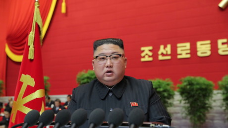 Kim Jong-un au 8e congrès du Parti des travailleurs à Pyongyang le 12 janvier.
