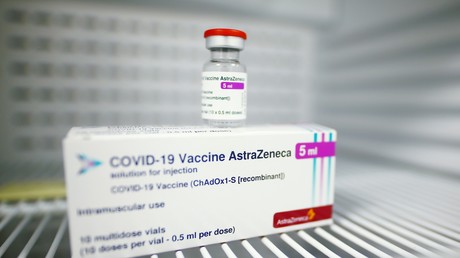 Emballage de vaccin contre le Covid-19 d'AstraZeneca.
