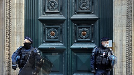 L'entrée du Palais Vivienne protégée par la police le 6 avril 2021 (image d'illustration).