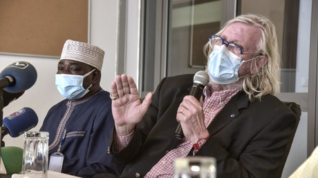 Le professeur Didier Raoult dans le cadre d'un déplacement à Dakar au Sénégal, le 31 mars 2021.