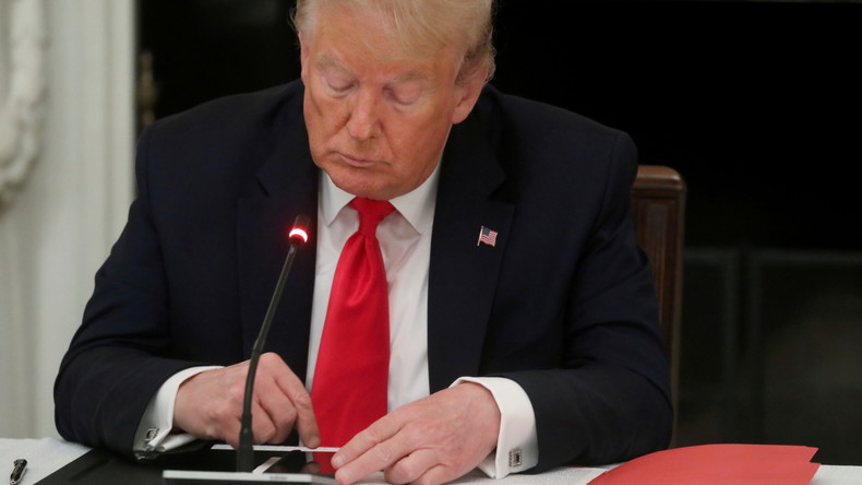 «Depuis le bureau de Donald Trump»: banni des réseaux, l'ancien chef d'Etat fait son retour en ligne