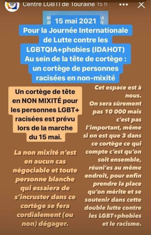 Une manifestation LGBT avec un cortège interdit à «toute personne blanche» annulée