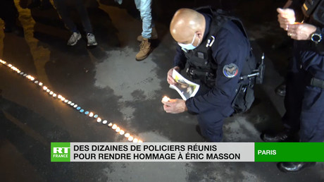 Hommage nocturne de policiers à Eric Masson : «on sent une tension palpable, de pire en pire»