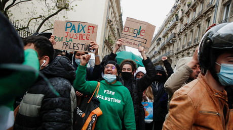 Une manifestation de soutien aux Palestiniens à Paris, le 15 mai 2021 (image d'illustration).