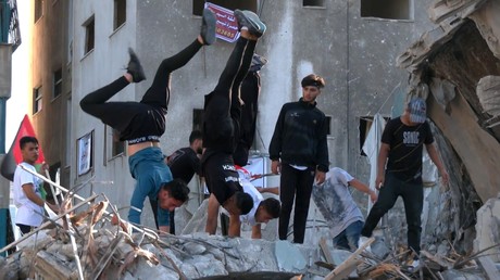 Gaza : des ruines se transforment en terrain de parkour
