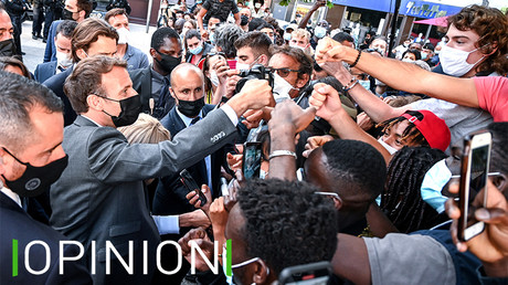 Emmanuel Macron lors d'une visite à Valence le 8 juin (illustration).