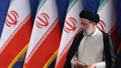Le président iranien élu Ebrahim Raïssi lors de sa première conférence de presse à Téhéran, le 21 juin 2021.