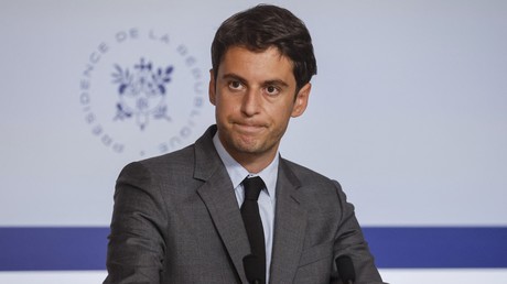 Gabriel Attal lors d'une conférence de presse, à Paris, le 12 mai 2021 (image d'illustration).