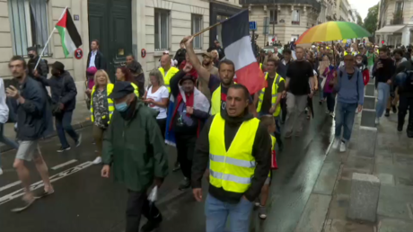 Les manifestants du 27 juillet à Paris.