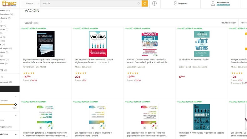 Polémique sur internet : la Fnac met en avant des livres associés à la désinformation sur le Covid