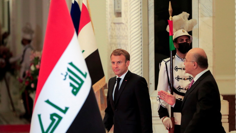 En Irak, Macron met en garde contre Daesh et souhaite que la France garde un rôle dans la région