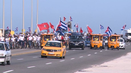 Cuba : rassemblement en soutien à la révolution à La Havane