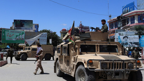 Les forces de sécurité afghanes, dans un véhicule Humvee, à Kunduz le 19 mai 2020 (image d'illustration).