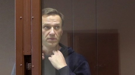 Alexeï Navalny, lors d'un procès à Moscou en février 2021 (image d'illustration).