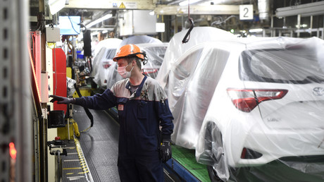 Une chaîne d'assemblage de l'usine Toyota d'Onnaing, le 21 avril 2021 (image d'illustration).