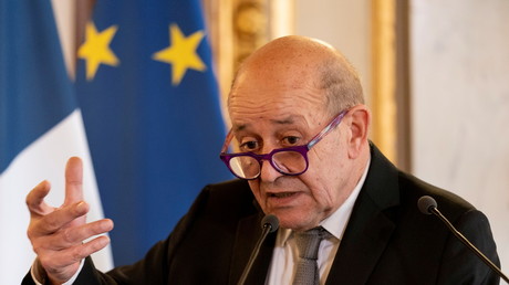 Le ministre des Affaires étrangères Jean-Yves Le Drian à Paris, le 25 juin 2021 (illustration).