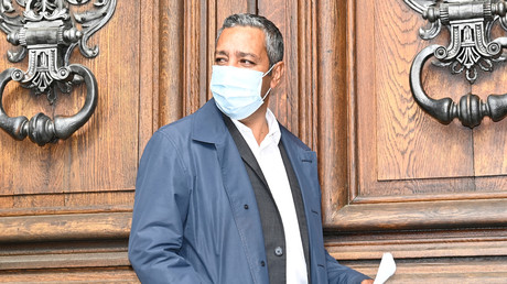 Le député Mustapha Laabid (LREM),  arrive pour son jugement en appel pour abus de confiance à la cour d'appel de Rennes le 24 septembre 2020 (image d'illustration).