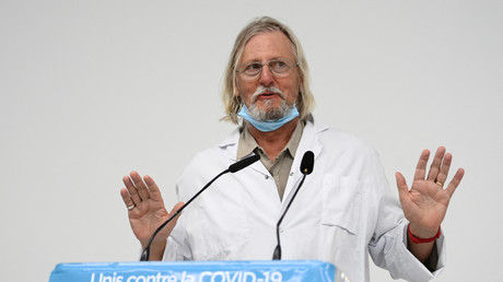 Didier Raoult lors d'une conférence de presse à Marseille, le 27 août 2020.