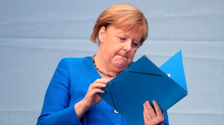 Angela Merkel le 25 septembre à Aix-la-Chapelle, en Allemagne (image d'illustration).