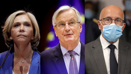 Valérie Pécresse (droite), Michel Barnier (centre) et Eric Ciotti (gauche) ainsi que d'autres candidats de droite sont en faveur d'un référendum sur l'immigration.
