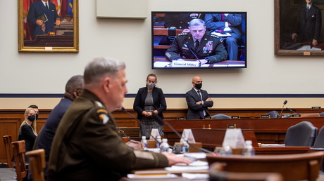 Le général Mark Milley lors de son audition au Capitole, à Washington, le 29 septembre 2021.