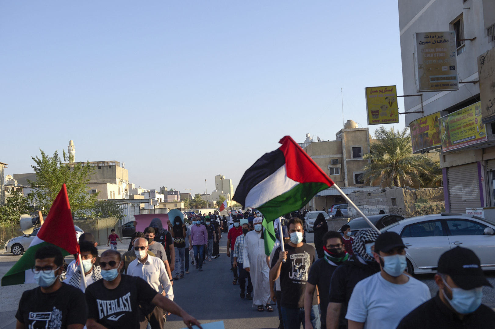 Саудовская аравия индонезия. Посольство Израиля в Бахрейне. Anti Israel protests.