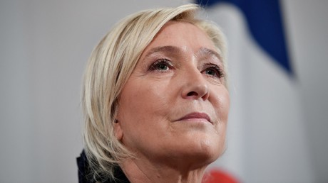 Marine Le Pen lors d'une conférence de presse à Paris, le 28 septembre 2021 (image d'illustration).