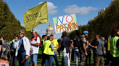 Un groupe de Gilets jaunes, le 11 septembre 2021 à Paris (image d'illustration).