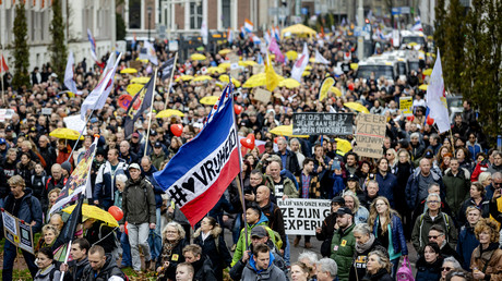 Pays-Bas : manifestation de grande ampleur à la Haye contre les restrictions sanitaires (VIDEO)