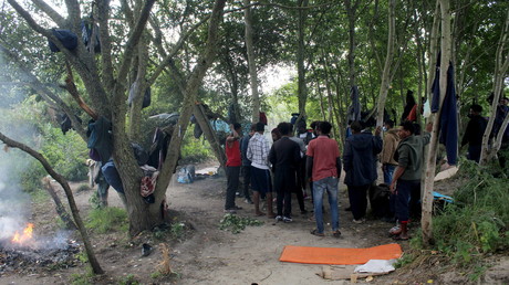 Un camp de migrants de fortune près de l'hôpital de Calais, le 10 septembre 2021 (image d'illustration).