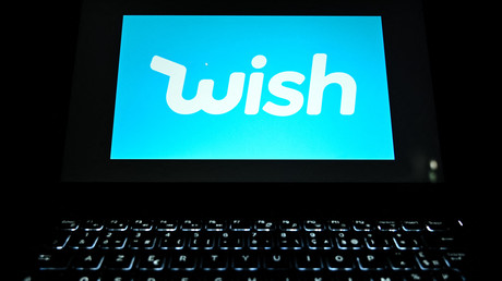 Photo d'illustration montrant le logo du site de commerce en ligne Wish, sur l'écran d'un micro-ordinateur portable.