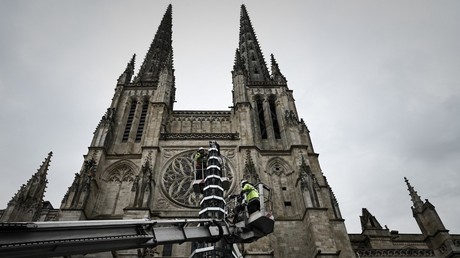 Bordeaux : contre le bannissement des arbres de Noël, des militants dressent un sapin illégalement