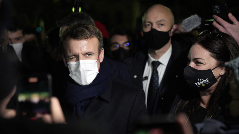 Emmanuel Macron à Tende le 10 janvier 2022