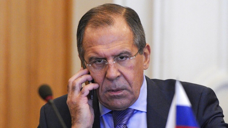 Sergueï Lavrov au téléphone