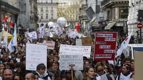 Une manifestation d'enseignants en avril 2019