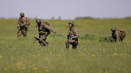 Des soldats de l'OTAN lors des exercices militaires 