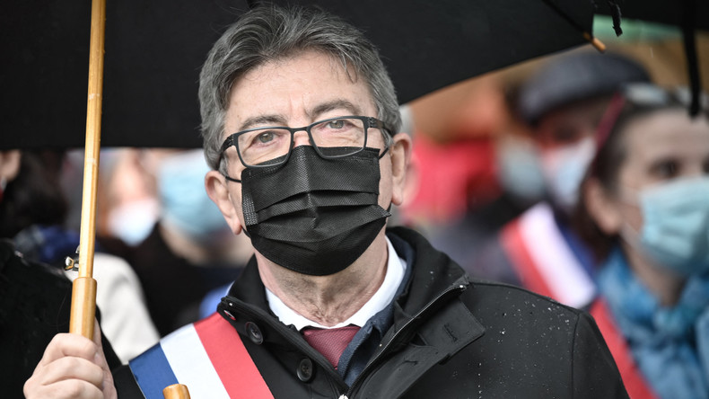 Jean-Luc Mélenchon lors d'une manifestation