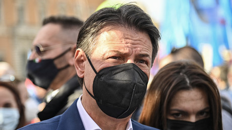 Giuseppe Conte, ancien président du Conseil italien, à Rome le 16 octobre 2021