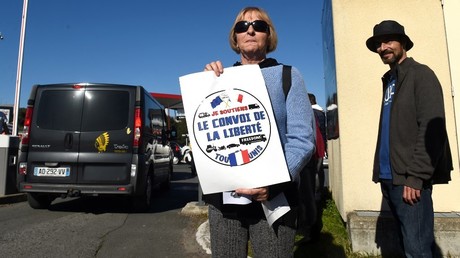 Manifestants des convois de la liberté à Bayonne (image d'illustration).