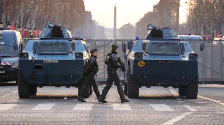 Des véhicules blindés de la gendarmerie lors d'une manifestation de Gilets jaunes en 2018 à Paris (image d'illustration).