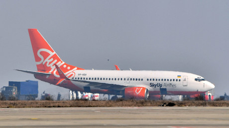 Un avion de SkyUp Airlines le 20 février 2020 à l'aéroport de Kharkiv (image d'illustration).