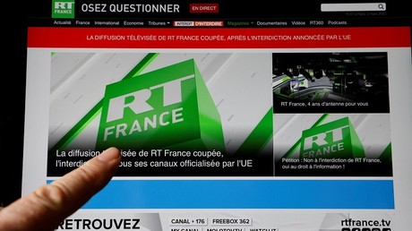 L'Union européenne a décidé de suspendre tous les canaux de diffusion de RT France (image d'illustration).