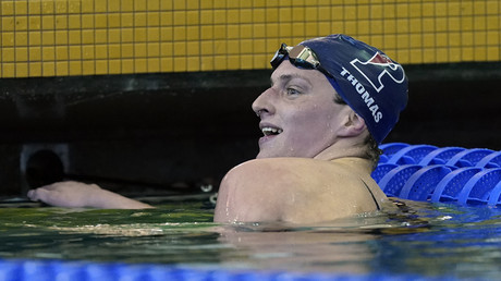 Lia Thomas lors des championnats universitaires, le jeudi 17 mars 2022, à Georgia Tech à Atlanta